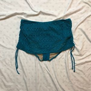 Turquoise Lane Bryant Crocheted Swim Bottom